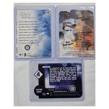 Lot of 3 Alex Rodriguez Die Cut Baseball Cards featuring Pinnacle, Topps Power Brokers and Fleer