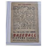 Ray Coleman 1951 Bowman #136 - St. Louis Browns Vintage Baseball Card