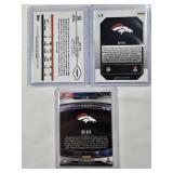 Lot of 3 Bo Nix Rookie Cards with Topps Chrome, Panini Prizm Fireworks and Emergent