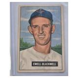 Ewell Blackwell 1951 Bowman #24 - Cincinnati Reds Vintage Baseball Card