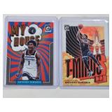Lot of 2 Anthony Edwards Basketball Cards - Panini Optic Inserts including "My House" and "T-Minus"