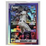 Brooks Lee Rookie 2025 Topps Chrome Refractor #90CB-20 - Minnesota Twins Baseball Card
