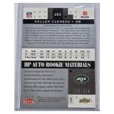 Kellen Clemens Rookie Patch Auto 2006 Fleer Hot Prospects HP Auto Rookie Materials #203 and Numbered 489/999 - New York Jets Football Card