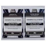 Lot of 2 Topps 2022 Jersey Number 11 Medallions, Bo Bichette and Rafael Devers