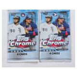 Lot of 2 Unopened Packs of 2021 Topps Chrome