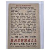 Cass Michaels 1951 Bowman #132 - Washington Senators Vintage Baseball Card