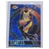 LeBron James 2020-21 Panini Select Blue Shimmer SP #2 - Los Angeles Lakers Basketball Card