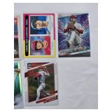 Lot of 7 Shohei Ohtani Baseball Cards Including Topps Heritage, Topps Chrome, Panini Diamond Kings, and Stars of MLB Holo Cards