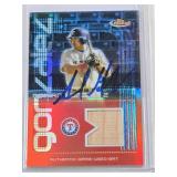 Adrian Gonzalez Rookie Relic Auto 2004 Topps Finest Refractor FR-AG - Texas Rangers Baseball Card