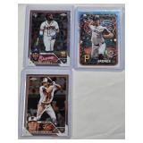 Lot of 3 Rookie Cards Featuring Paul Skenes, Michael Harris II, and Gunnar Henderson