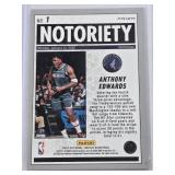 Anthony Edwards 2024-25 Panini Prizm Mosaic Silver Holo Notoriety #1 - Minnesota Timberwolves Basketball Card