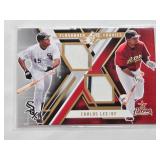 Carlos Lee 2009 Upper Deck SPX Flashback Fabrics Dual Relic #FF-CL - Chicago White Sox and Houston Astros Baseball Card