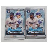 Lot of 2 Unopened Packs of 2022 Bowman Chrome Baseball