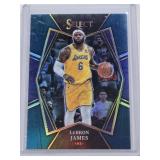 LeBron James 2021-22 Panini Select Premier Level Silver Holo Prizm #195 - Los Angeles Lakers Basketball Card