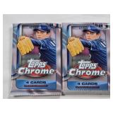 Lot of 2 Unopened Packs of 2025 Topps Chrome Baseball