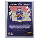 J.J. McCarthy Rookie Relic 2024 Panini Rookies & Stars #YO-JJM - Minnesota Vikings Football Card