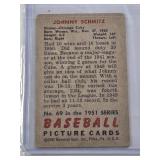 Johnny Schmitz 1951 Bowman #69 - Chicago Cubs Vintage Baseball Card