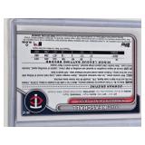 Luke Keaschall Rookie 2024 Bowman Chrome Blue Refractor #BDC-82 - Minnesota Twins Baseball Card