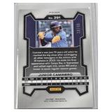 Junior Caminero Rookie 2024 Panini Prizm Purple Refractor #291 and Numbered 33/99 - Tampa Bay Baseball Card