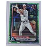 Luke Keaschall Rookie 2024 Topps Bowman Green Refractor Chrome #BCP-122 - Minnesota Twins Baseball Card