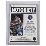 Anthony Edwards 2024-25 Panini Mosaic Notoriety #1 - Minnesota Timberwolves Basketball Card