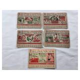 Lot of 5 Vintage 1956 Topps Baseball Cards Featuring Chet Nichols, Dale Mitchell, Jack Meyer, George Crowe, and Vic Power