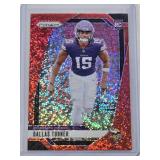 Dallas Turner Rookie 2024 Panini Prizm Red Prizm #324 - Minnesota Vikings Football Card