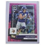 Adam Thielen 2022 Panini Donruss Optic Laser Prizm SP #130 and Numbered 9/79 - Minnesota Vikings Football Card