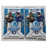 Lot of 2 Unopened Packs of 2021 Bowman Chrome Baseball