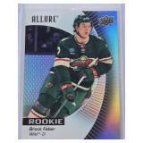 Brock Faber Rookie 2023 Upper Deck Allure Black Rainbow Refractor #112 - Minnesota Wild Hockey Card