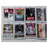 Lot of 8 Baseball Cards Most in Magnetic One Touches Featuring Jeison Guzman, Cadyn Grenier, Scott Kingery, Foster Griffin, Brian Serven, Bailey Falter, Brandon McCarthy, and A.J. Reed with Auto and N