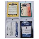 Lot of 8 Baseball Cards in Magnetic One Touch Cases with Mike Trout, Jackson Chourio, George Brett, Adley Rutschman, Craig Kimbrel, and Kodai Senga. Includes Rookie cards