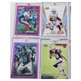 Lot of 8 Football Cards with 7 in Magnetic One Touch Cases Featuring Jimmy Garoppolo Rookie, Xavier Worthy, Jason Sehorn, Jason Kelce, Chris Spielman