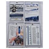 Lot of 8 Football Cards with 7 in Magnetic One Touch Cases Featuring Jimmy Garoppolo Rookie, Xavier Worthy, Jason Sehorn, Jason Kelce, Chris Spielman