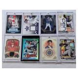 Lot of 8 Baseball Cards 7 in Magnetic One Touch Cases Featuring Mike Trout, Max Muncy, Evan Carter, Justus Sheffield, Myke Towers, Jasson Dominguez, Ben Schwartz, and Paul Skenes. Includes Rookie, All