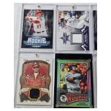 Lot of 8 Baseball Cards 7 in Magnetic One Touch Cases Featuring Mike Trout, Max Muncy, Evan Carter, Justus Sheffield, Myke Towers, Jasson Dominguez, Ben Schwartz, and Paul Skenes. Includes Rookie, All