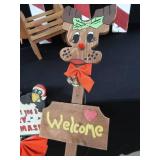 WOODEN OUTDOOR CHRISTMAS DECORATIONS.