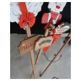 WOODEN OUTDOOR CHRISTMAS DECORATIONS.