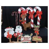 WOODEN OUTDOOR CHRISTMAS DECORATIONS.