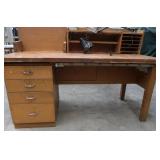 HUGE WOOD WORK BENCH WITH LIGHTS