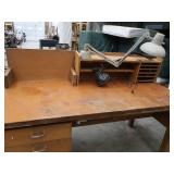 HUGE WOOD WORK BENCH WITH LIGHTS