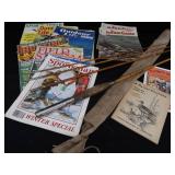 VINTAGE BAMBOO FLY ROD AND VINTAGE MAGAZINES