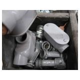 GALVANIZED BOX FILLED WITH NEW ELECTRICAL