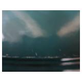 GREEN ENAMEL / CAST IRON FIRE PLACE