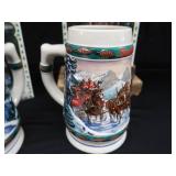 COLLECTIBLE BUDWEISER HOLIDAY STEINS