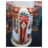 COLLECTIBLE BUDWEISER HOLIDAY STEINS.