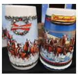 COLLECTIBLE BUDWEISER HOLIDAY STEINS.