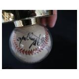 SIGNED GAME BALL, VINTAGE SPORTS PENNANTS AND MEMORABILIA