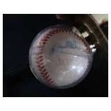 SIGNED GAME BALL, VINTAGE SPORTS PENNANTS AND MEMORABILIA