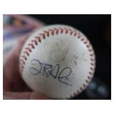 SIGNED GAME BALL, VINTAGE SPORTS PENNANTS AND MEMORABILIA